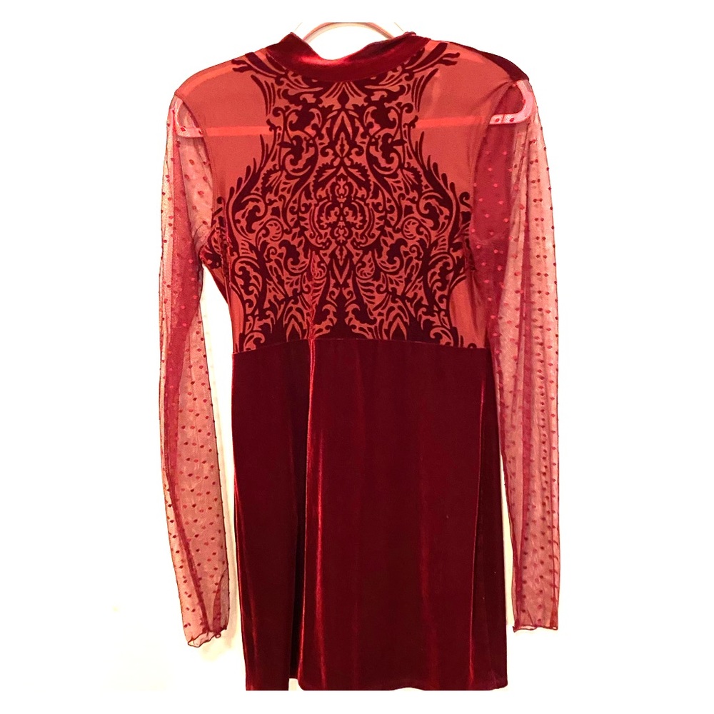 Velvet FREE PEOPLE red dress. ONLY WORN ONCE.